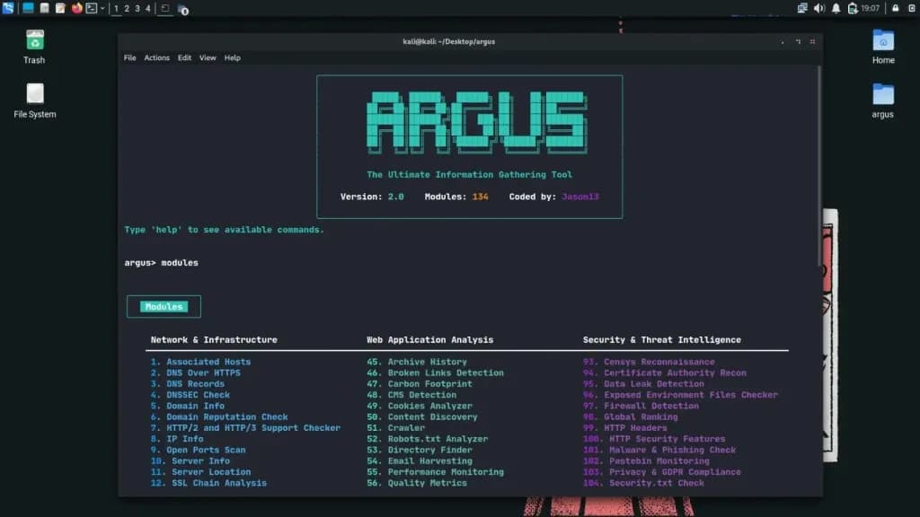 Argus 2.0: Công cụ An ninh mạng toàn diện cho trinh sát hiệu quả