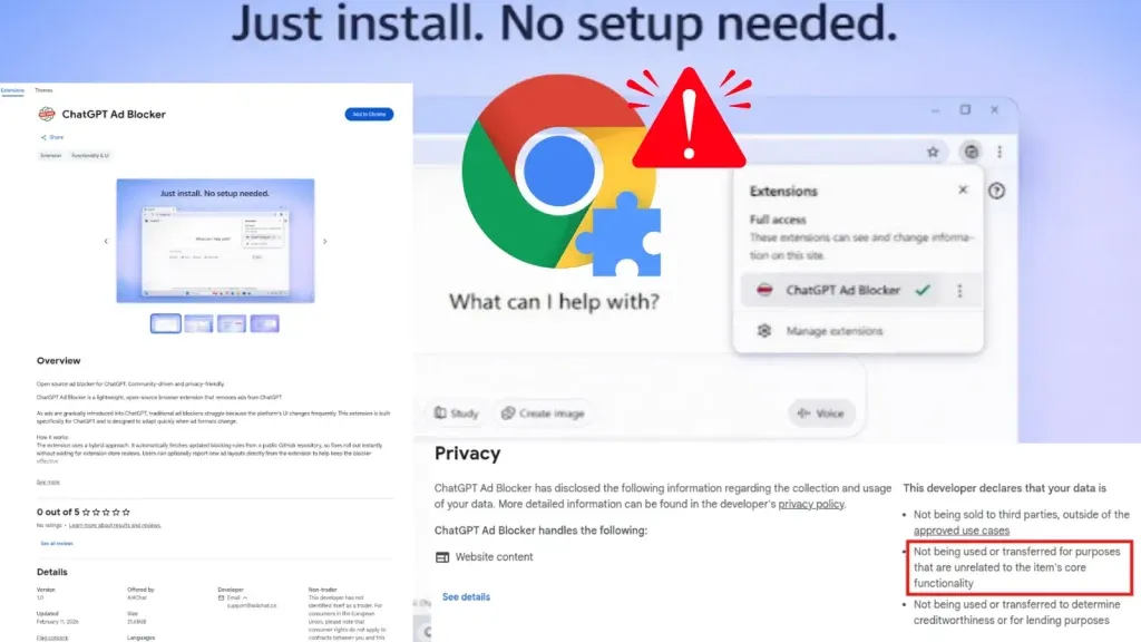 Nguy hiểm: Mối đe dọa mạng từ tiện ích chặn quảng cáo ChatGPT